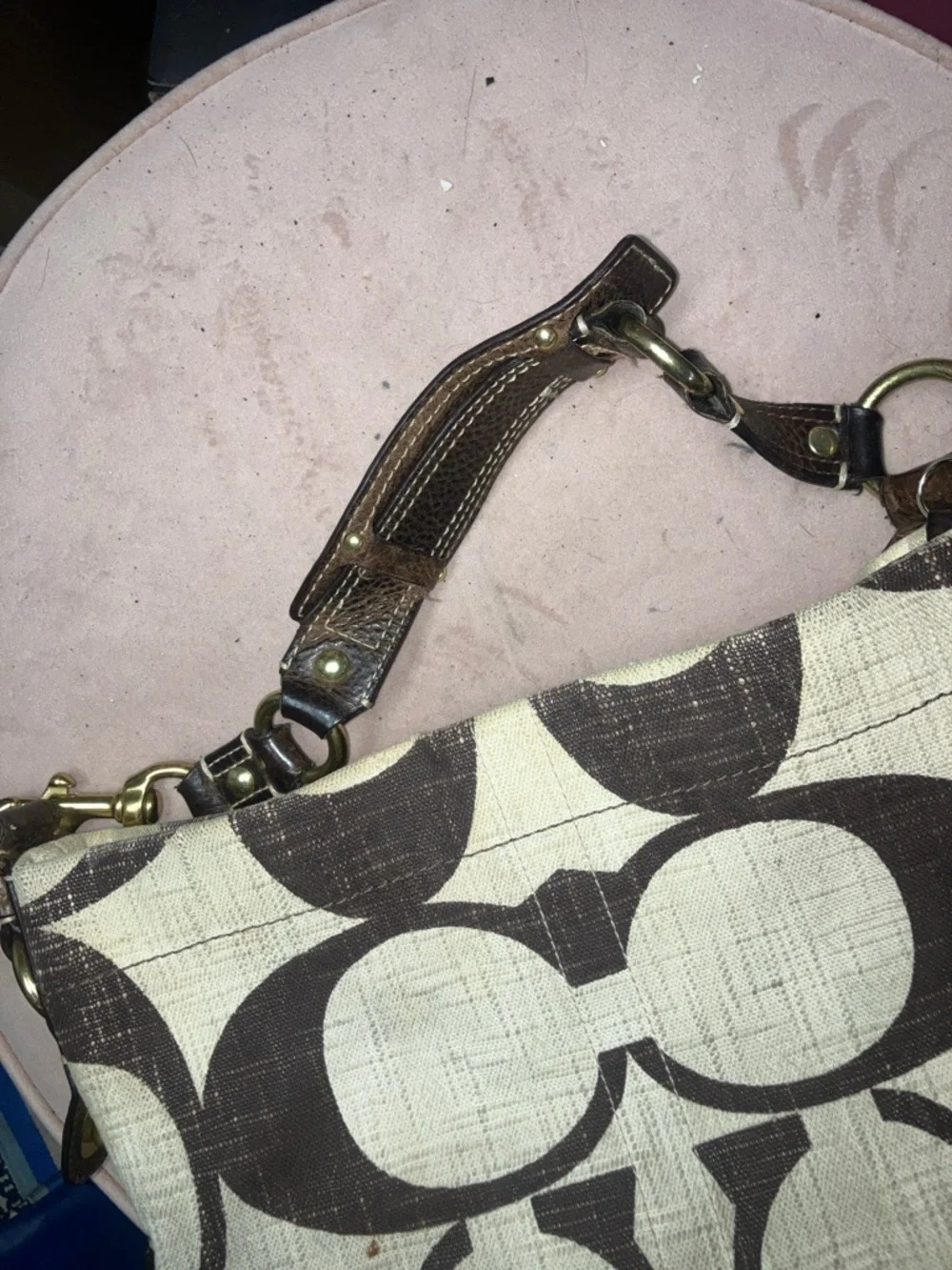 Coach Brown and Cream Shoulder Bag - Picture 7 of 9